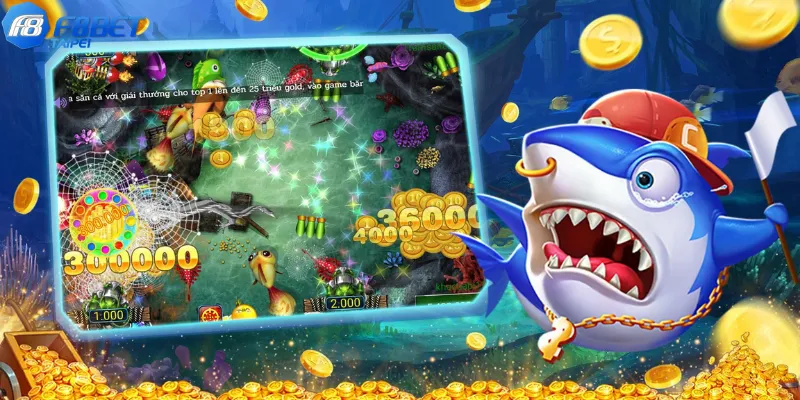 Trải Nghiệm Săn Cá Dưới Đại Dương Với Bắn Cá F8BET 3 Giao diện sống động và hấp dẫn của trò chơi Bắn Cá F8BET